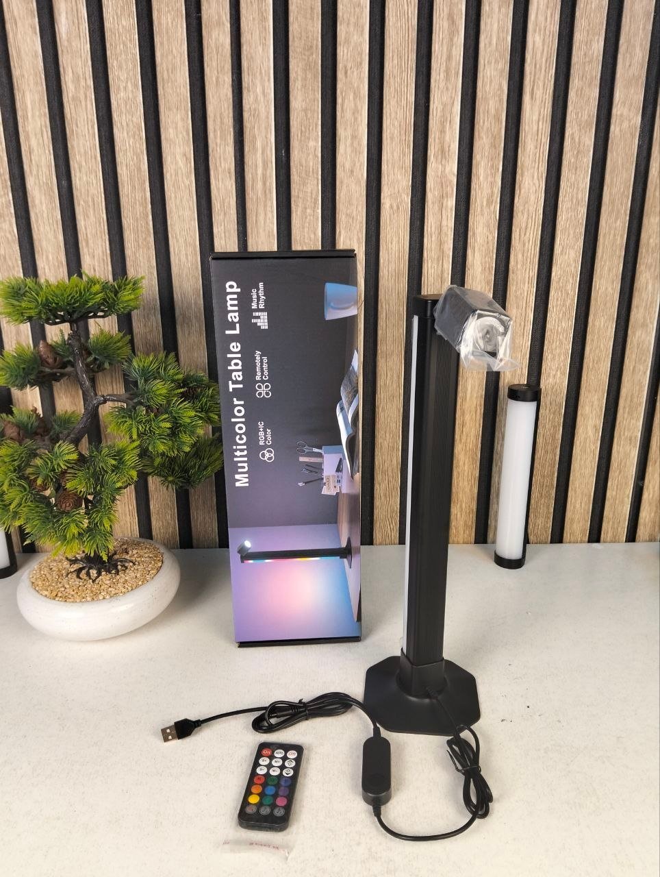 Lampadaire LED Angle RVB Intelligent Éclairage d'Ambiance Multicolore avec Télécommande 1Pcs - مصباح الأرضية الليد الذكي متعدد الألوان مع جهاز تحكم عن بعد - الصورة 2