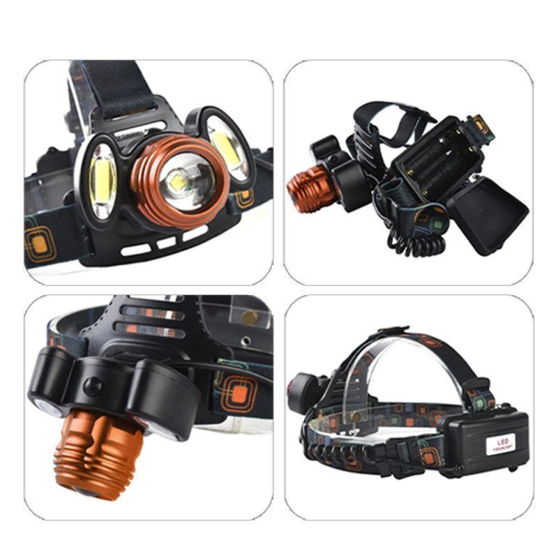Lampe Frontale Lumineuse Sans Fil Avec 4 Modes D’eclairages Et Avec Zoom BEETRO LA-294 - الصورة 3