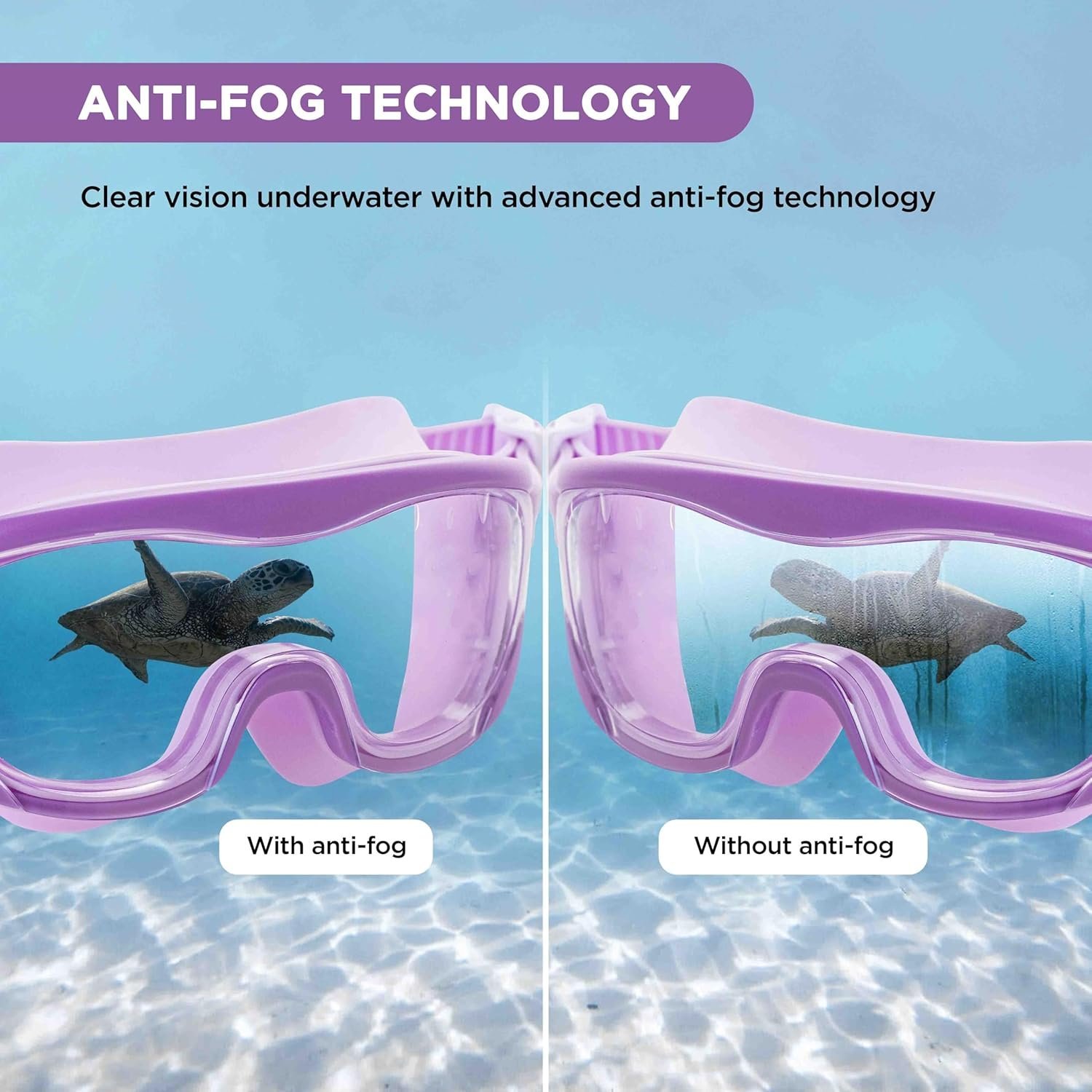 ⁦Lunettes de Natation Anti-Buée et Protection UV400 - نظارات سباحة احترافية مضادة للضباب والأشعة فوق البنفسجية برؤية 180درجة⁩ - الصورة ⁦5⁩