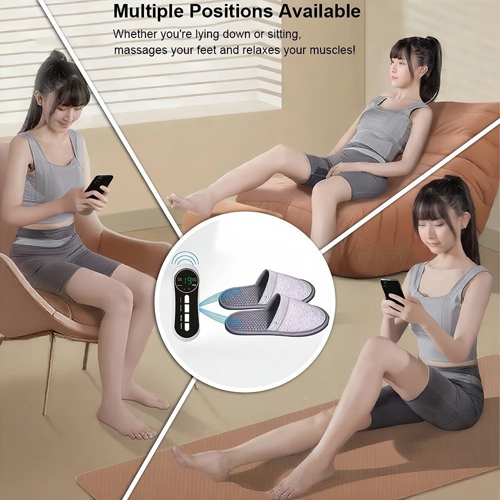 Pantoufles de massage USB pour thérapie électrique à impulsions - الصورة 4