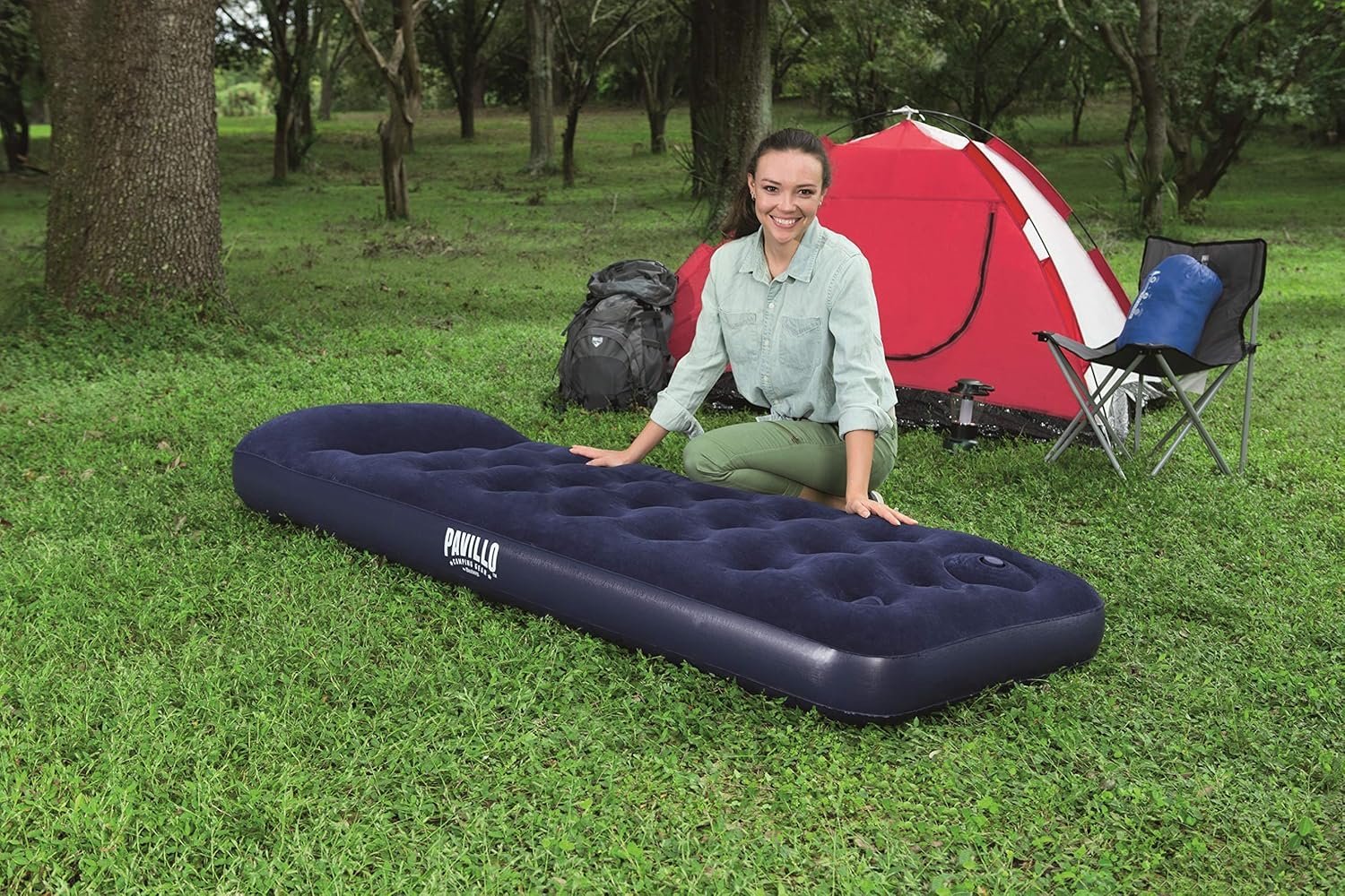 Matelas Gonflable avec Pompe à Pied Intégrée (185x76cm) - مرتبة النوم الهوائية المتطورة مع مضخة قدم مدمجة - الصورة 3