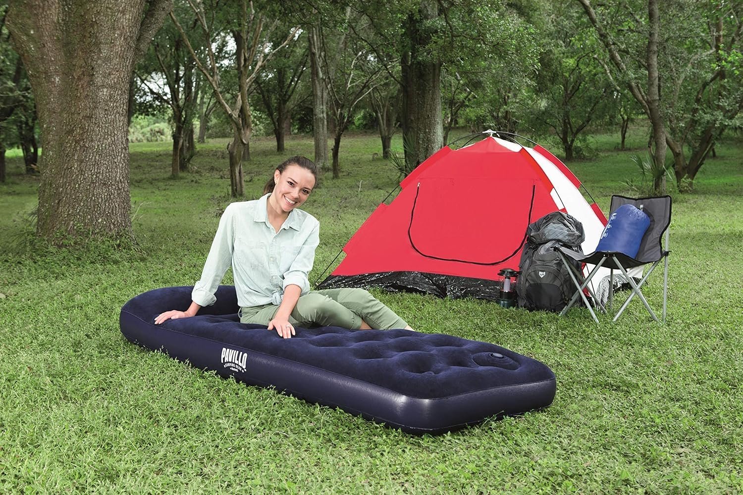 Matelas Gonflable avec Pompe à Pied Intégrée (185x76cm) - مرتبة النوم الهوائية المتطورة مع مضخة قدم مدمجة - الصورة 4