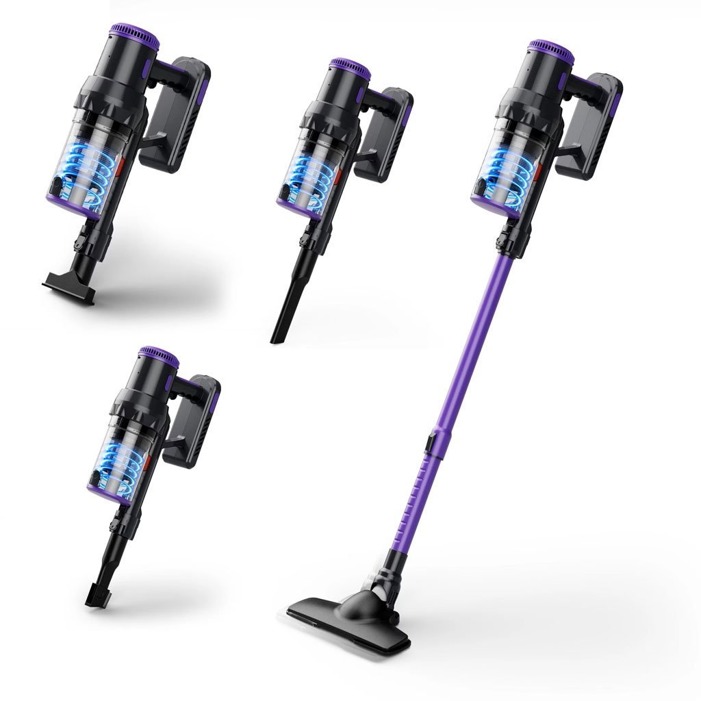 Multismart Aspirateur Balai Filaire Sans Sac 500W 5 en 1 avec Aspirateur à Main - 18KPa - مكنسة كهربائية يدوية - الصورة 2