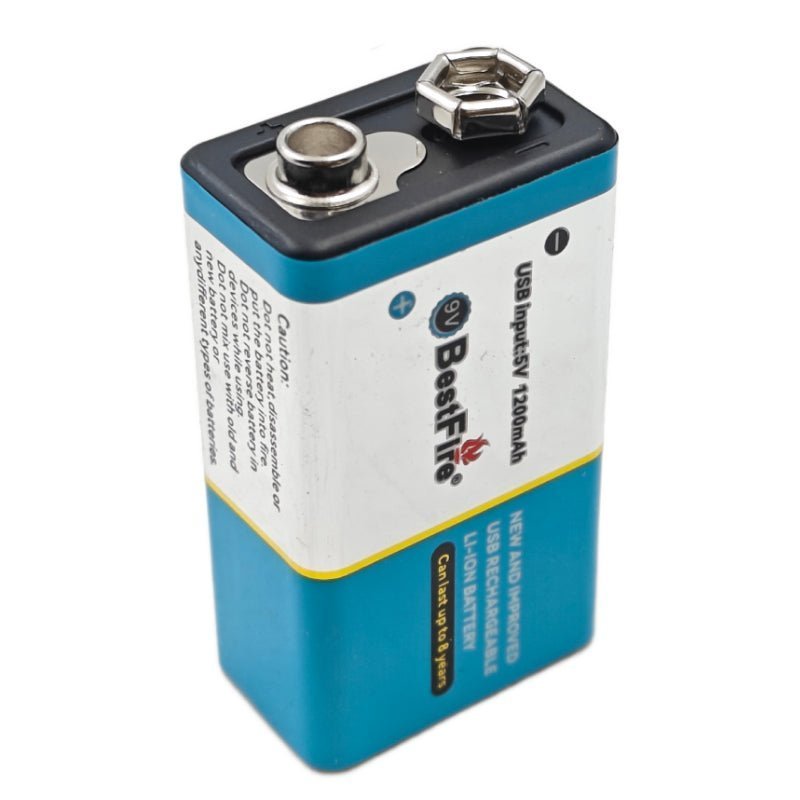 Pile rechargeable USB type C 9V 1200mWh en lithium BestFire - بطارية ليثيوم قابلة لإعادة الشحن - الصورة 3