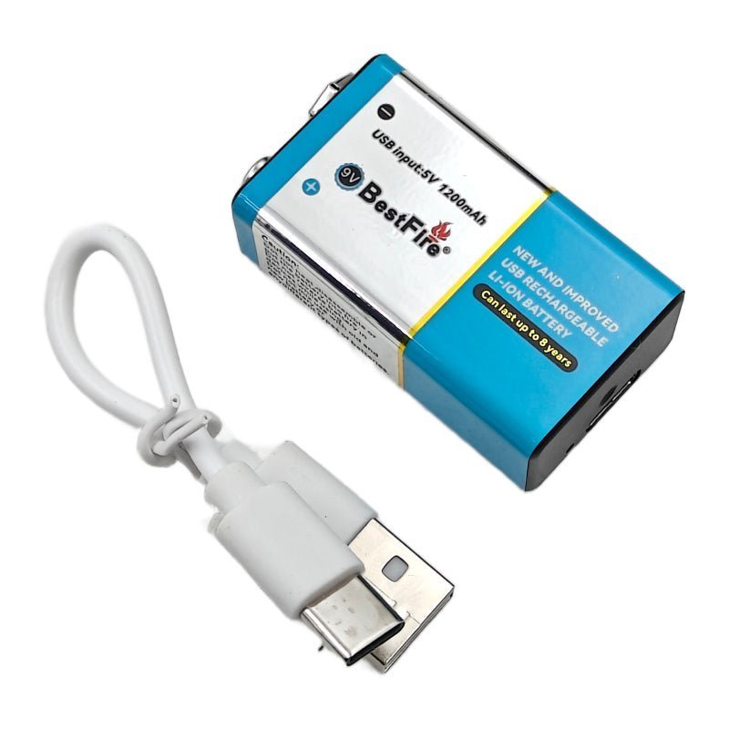 Pile rechargeable USB type C 9V 1200mWh en lithium BestFire - بطارية ليثيوم قابلة لإعادة الشحن - الصورة 5