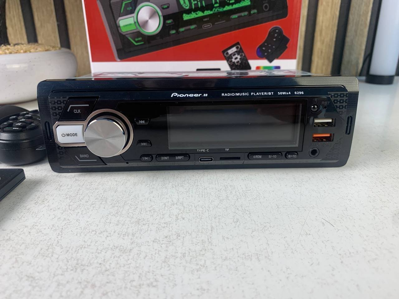 Pioneer-6296BT FM Receiver u0026 MP3 Player pour Voitures - جهاز راديو سيارة بايونير الذكي مع بلوتوث وإضاءة - الصورة 6
