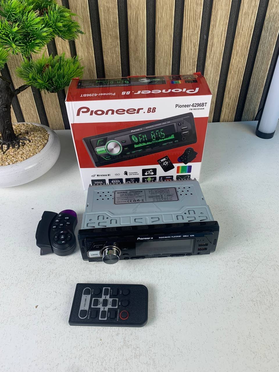 Pioneer-6296BT FM Receiver u0026 MP3 Player pour Voitures - جهاز راديو سيارة بايونير الذكي مع بلوتوث وإضاءة - الصورة 9