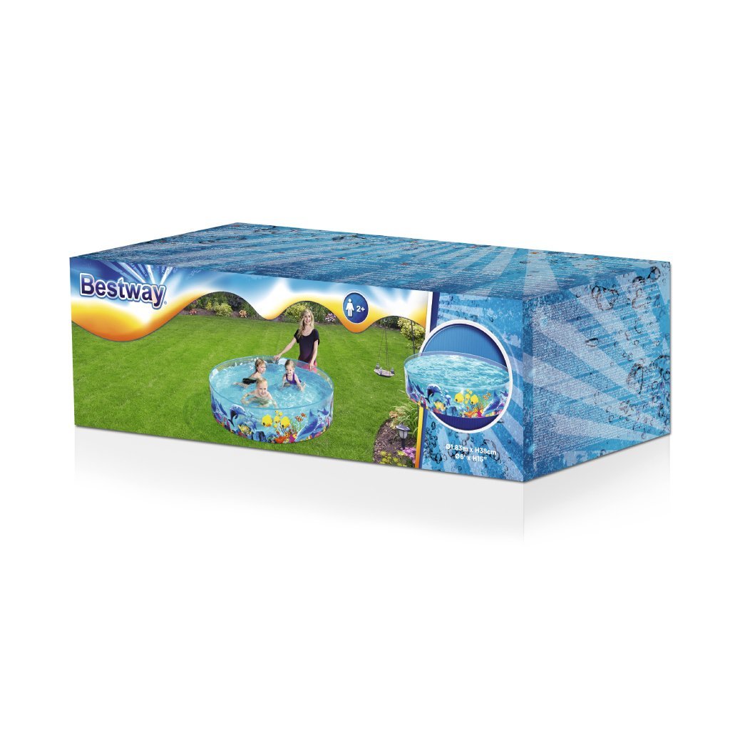 Piscine AquariumRonde en Vinyle et PVC Transparente Pour Enfants 183x38cm#55030 - الصورة 5