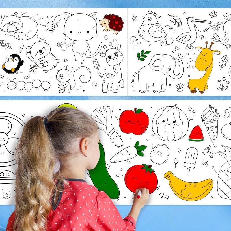 ⁦Rouleau de papier à colorier pour enfants 500*30 - ورق تلوين للأطفال⁩ - الصورة ⁦4⁩