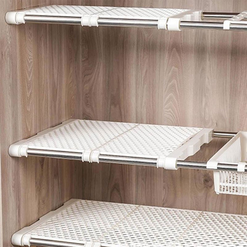 ⁦Étagère de placard mural extensible tuyau télescopique 1Pcs - رف خزانة حائط قابل للتمديد مزود بأنبوب تلسكوبي⁩ - الصورة ⁦2⁩