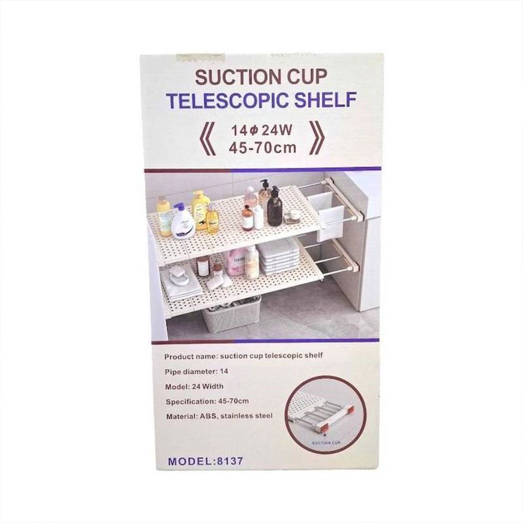 ⁦Étagère de placard mural extensible tuyau télescopique 1Pcs - رف خزانة حائط قابل للتمديد مزود بأنبوب تلسكوبي⁩ - الصورة ⁦7⁩