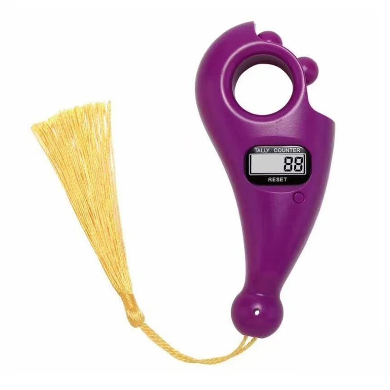Compteur de doigt perle Tasbih islamique – جهاز تسبيح رقمي محمول، سبحة صلاة مع عداد رقمي - الصورة 3