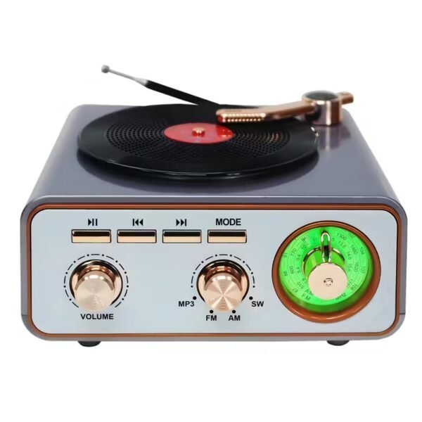 Haut Parleur et Radio tourne-disque vintage Bluetooth Sans Fil – مكبر صوت بلوتوث على شكل راديو - الصورة 5