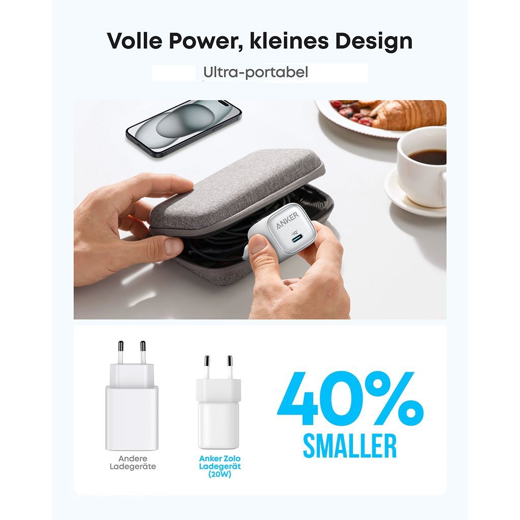⁦Boite Chargeur Anker Zolo Original 20W USB-C - شاحن أصلي⁩ - الصورة ⁦3⁩