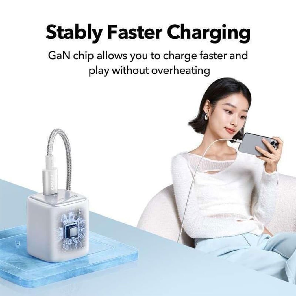 ⁦Boite Chargeur Anker Zolo Original 20W USB-C - شاحن أصلي⁩ - الصورة ⁦4⁩