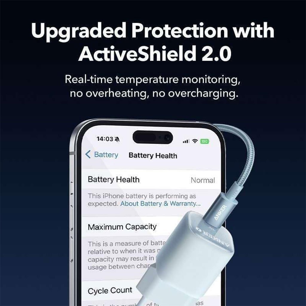 ⁦Boite Chargeur Anker Zolo Original 20W USB-C - شاحن أصلي⁩ - الصورة ⁦7⁩