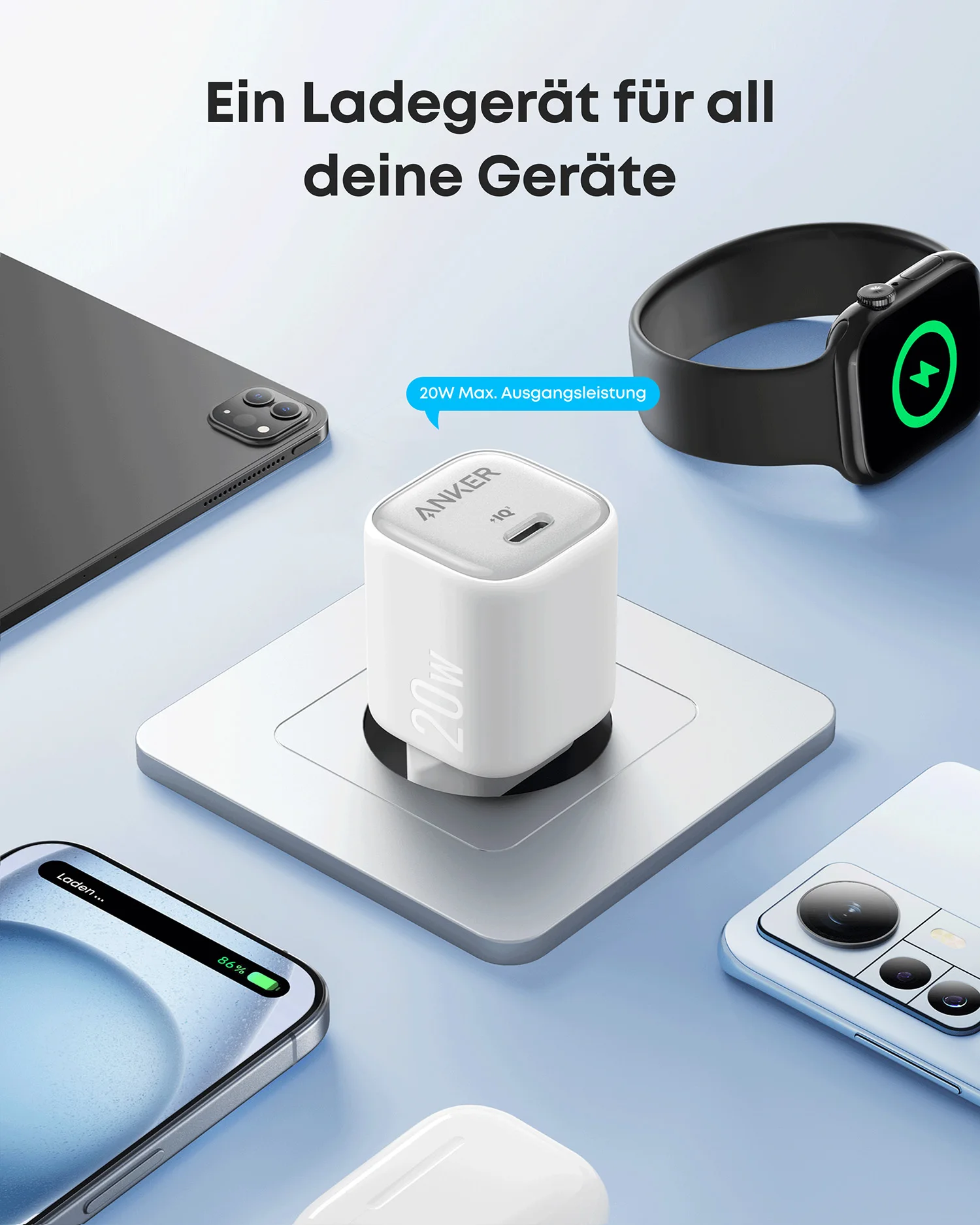 ⁦Boite Chargeur Anker Zolo Original 20W USB-C - شاحن أصلي⁩ - الصورة ⁦9⁩
