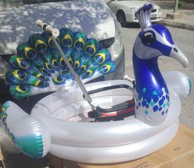 Bouée de piscine Design Paon 3D pour Enfants – حوض سباحة على شكل طائر - الصورة 2