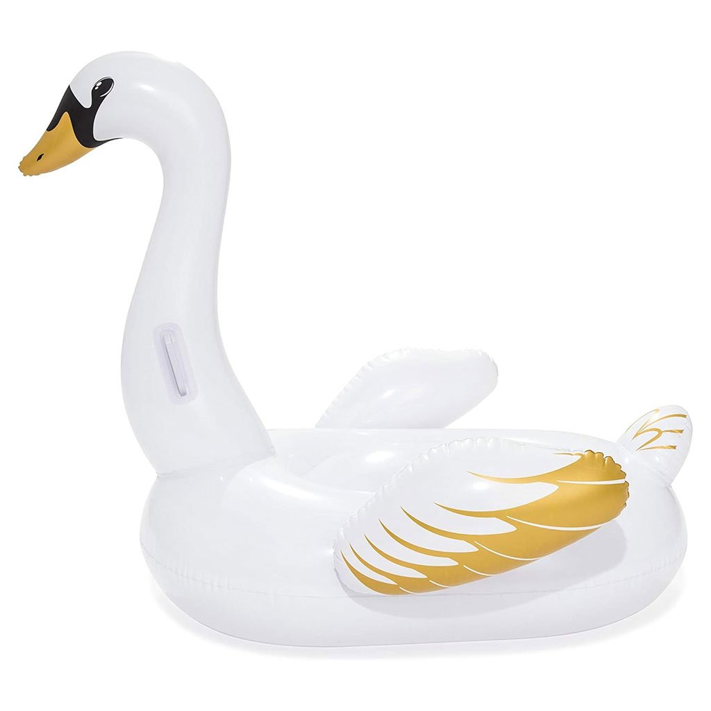 ⁦Bouée Géant Gonflable Cygne Avec 2 Poignées Bestway #41123⁩ - الصورة ⁦5⁩