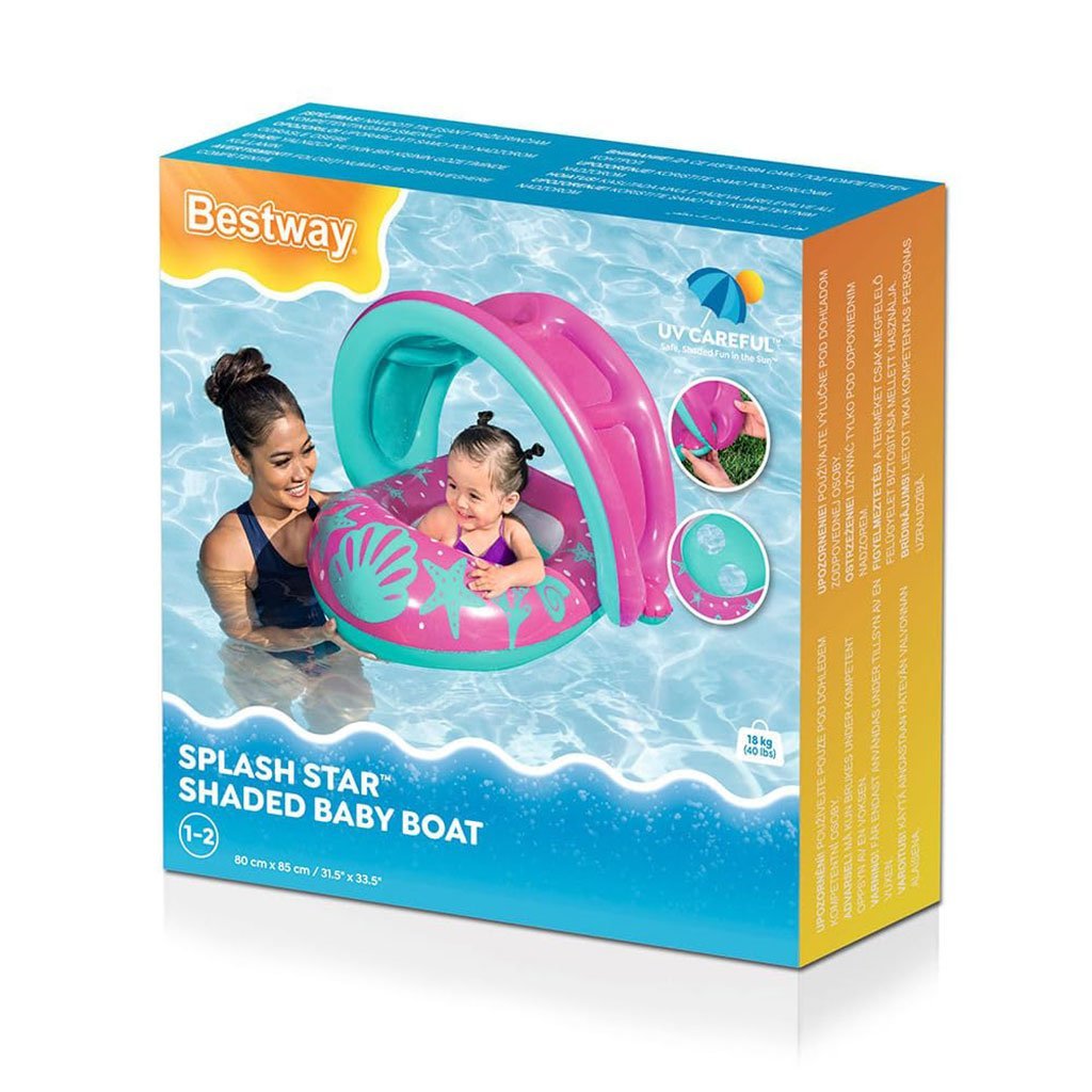 Bouée Gonflable pour enfants avec toit de protection UV Bestway 34091 – عوامة مائية للأطفال - الصورة 7