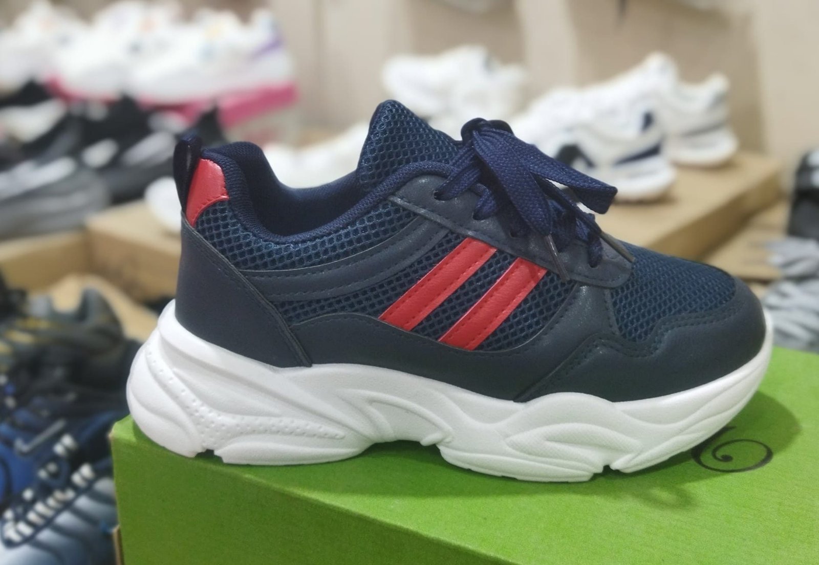 ⁦Chaussure streetwear casual confortable semelle absorbante au chocs - BLEU NUIT⁩ - الصورة ⁦2⁩