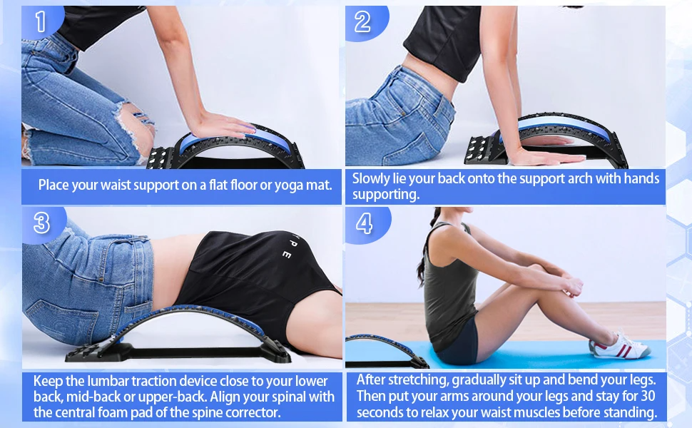 ⁦Civière de support lombaire pour massage du dos, planche vertébrale, muscle inférieur et supérieur, instituts oto pour hernie discale⁩ - الصورة ⁦5⁩