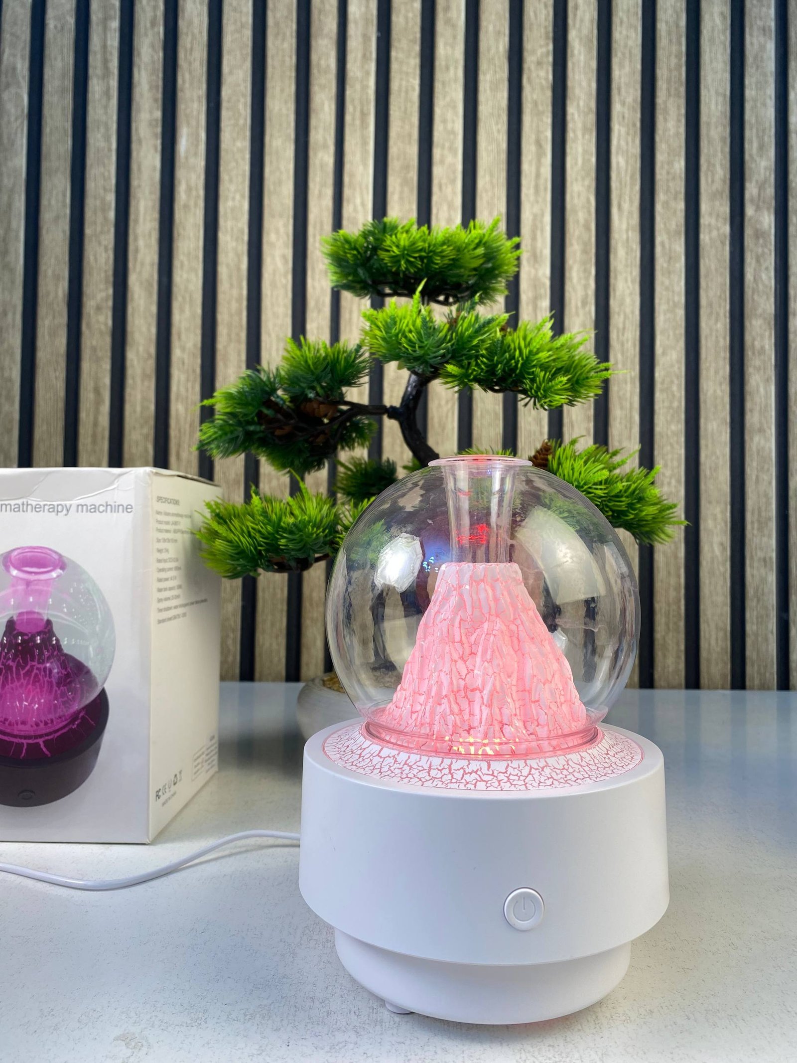 ⁦Diffuseur d'Arôme et Humidificateur Effet Volcan Capacité 300ml - موزع العطور والزيوت الذكي بتأثير البركان المضيء⁩ - الصورة ⁦3⁩