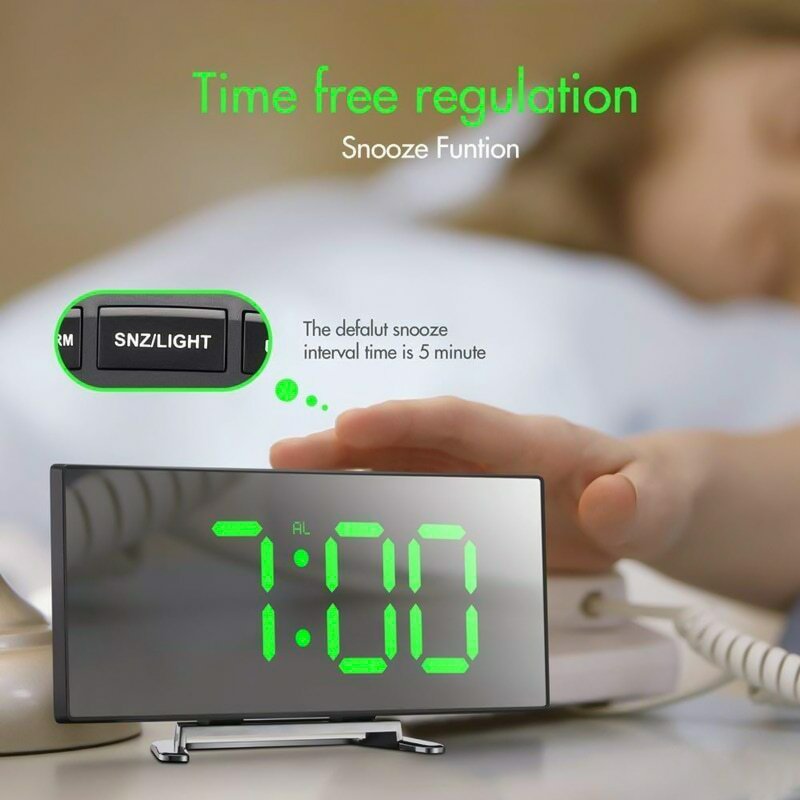 ⁦Horloge et réveil thermomètre de table electronique lumineux DT-6507⁩ - الصورة ⁦8⁩