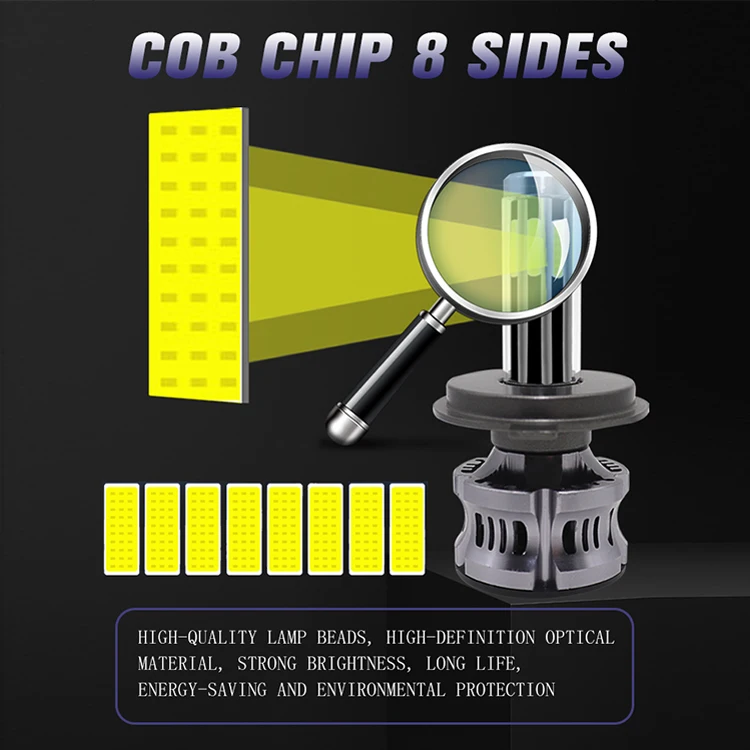 Kit Lampe de phare H1 LED 6 Directions 6000K - مصابيح إضاءة أمامية للسيارات - الصورة 9