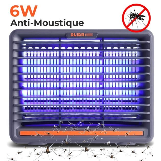Lampe Anti-Moustiques Électrique 6W Double Tube UV