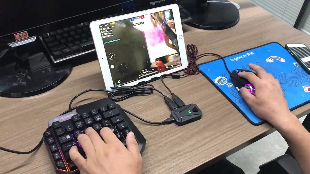 ⁦Mix Pro Clavier Souris 4en1 Pour smartphone Gaming PUBG-Fortnite⁩ - الصورة ⁦8⁩