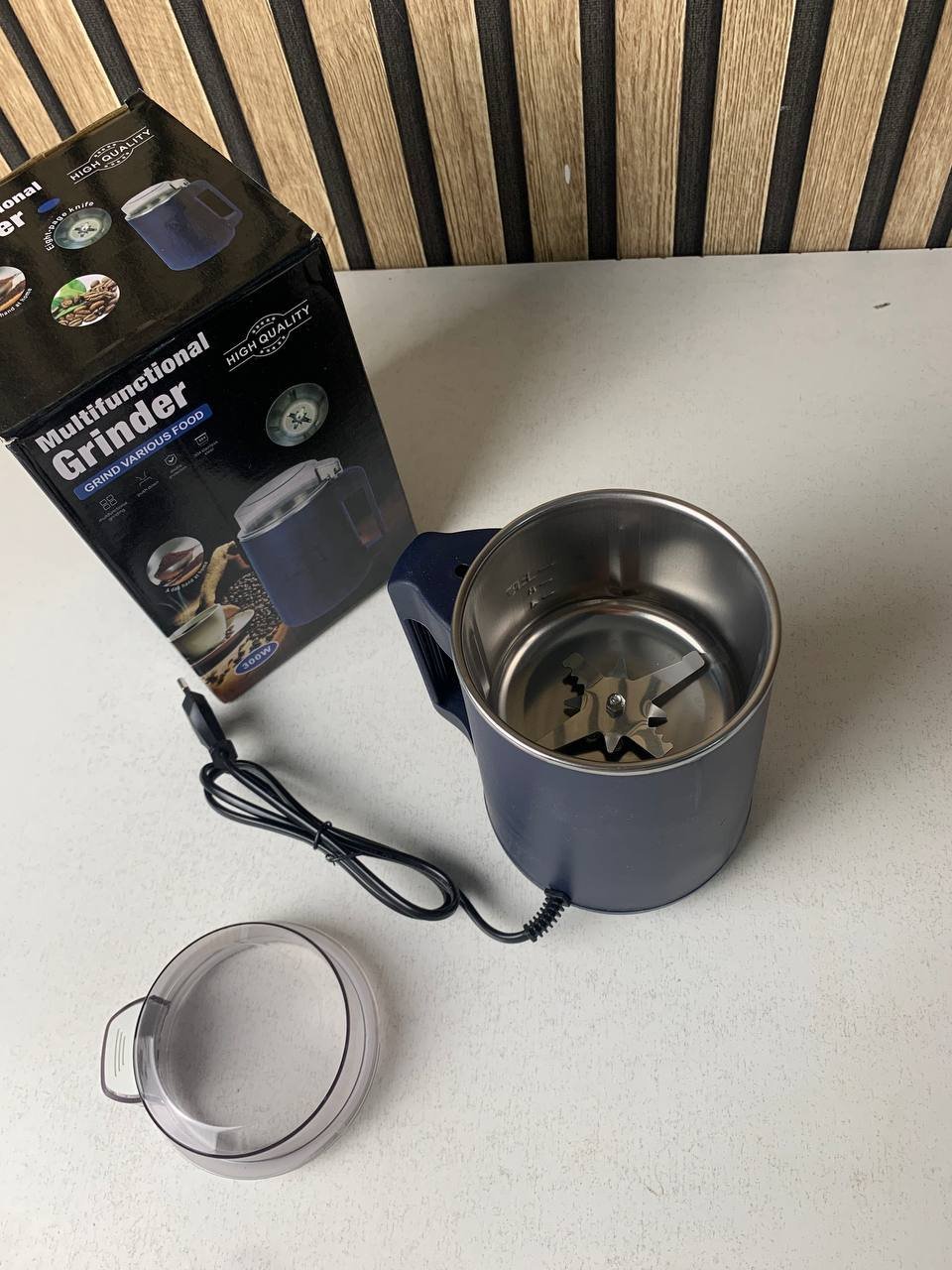 ⁦Moulin à café et grains électrique INOX 300W - مطحنة كهربائية للحبوب والتوابل⁩ - الصورة ⁦3⁩