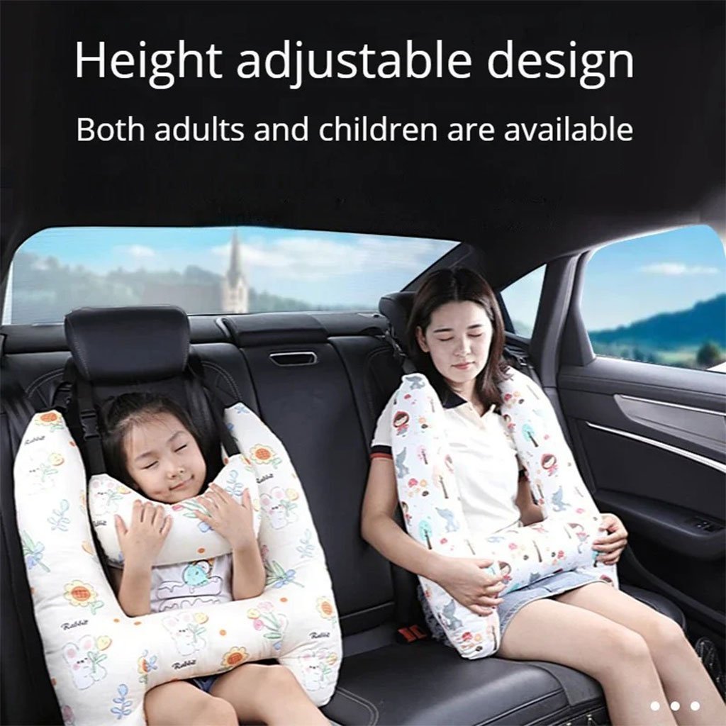⁦Oreiller de voyage et Sécurité pour enfant et adulte, support de tête en forme de H⁩ - الصورة ⁦8⁩