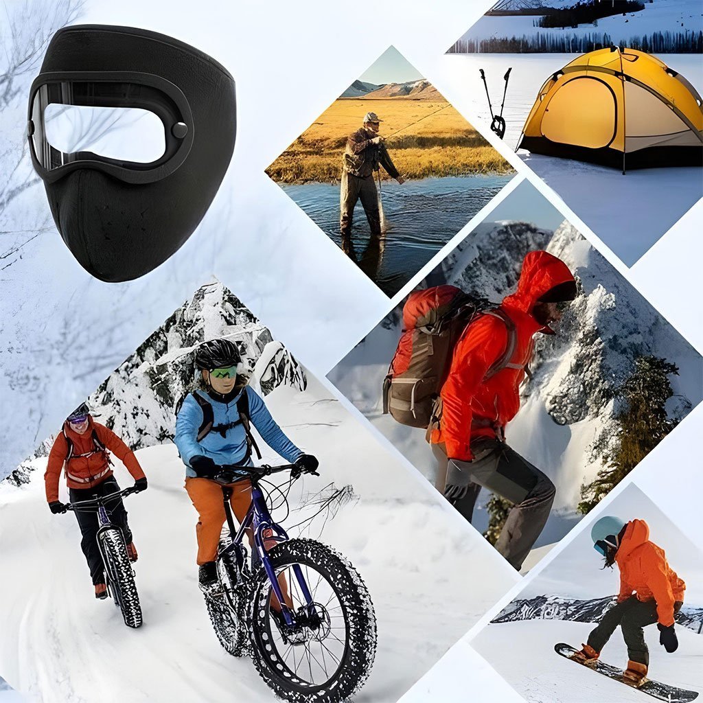 ⁦Pack-Moto  Masque air flow coupe-vent + Gants Tactique Doigt Complet  – طقم قناع وجه مع قفازات شتوية⁩ - الصورة ⁦4⁩