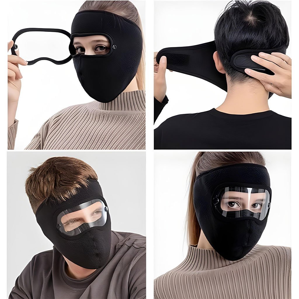 ⁦Pack-Moto  Masque air flow coupe-vent + Gants Tactique Doigt Complet  – طقم قناع وجه مع قفازات شتوية⁩ - الصورة ⁦5⁩