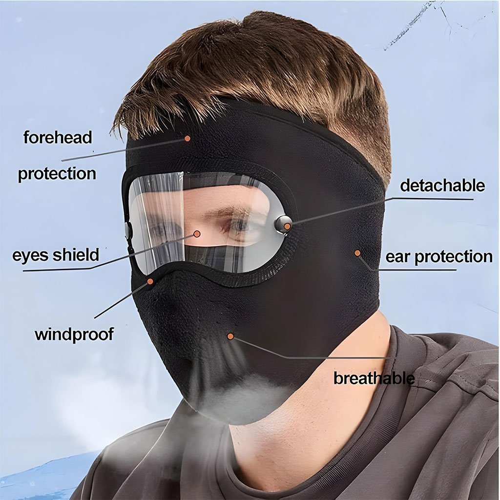 ⁦Pack-Moto  Masque air flow coupe-vent + Gants Tactique Doigt Complet  – طقم قناع وجه مع قفازات شتوية⁩ - الصورة ⁦6⁩