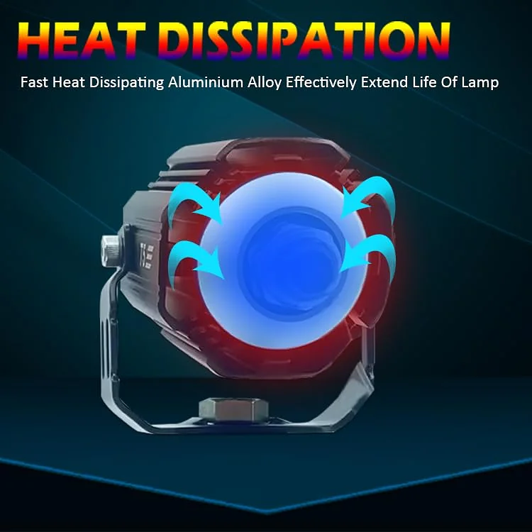 ⁦Pack Projecteur de moto Super Lumineux Double Couleur 3800K-6500K - حزمة المصابيح الأمامية للدراجات النارية ذات اللون المزدوج فائقة السطوع⁩ - الصورة ⁦2⁩