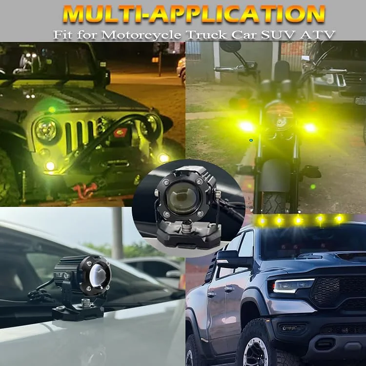 ⁦Pack Projecteur de moto Super Lumineux Double Couleur 3800K-6500K - حزمة المصابيح الأمامية للدراجات النارية ذات اللون المزدوج فائقة السطوع⁩ - الصورة ⁦4⁩