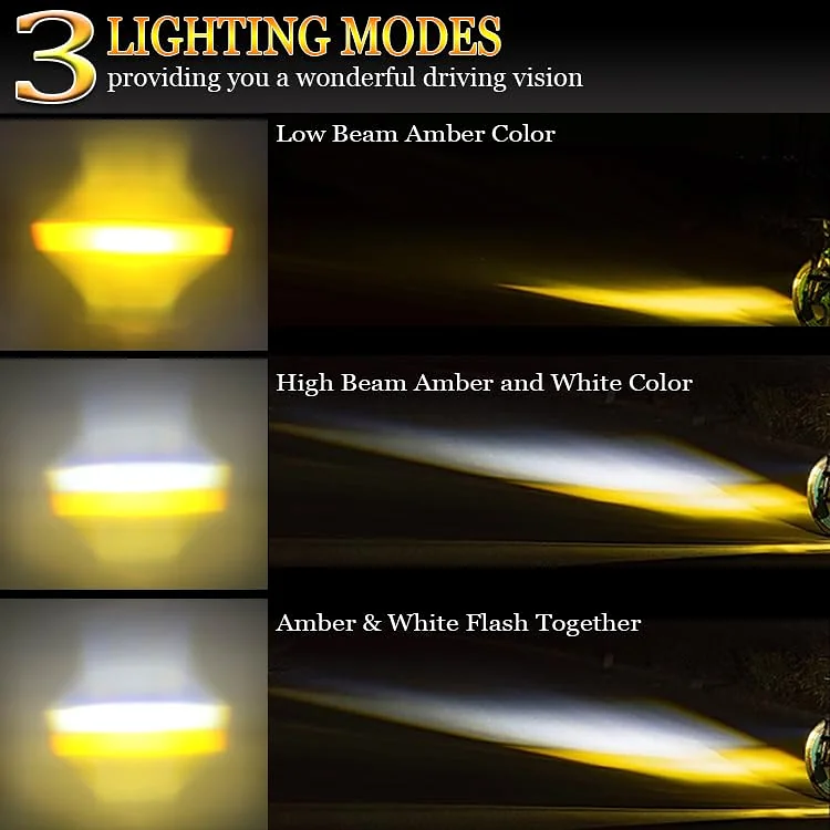 ⁦Pack Projecteur de moto Super Lumineux Double Couleur 3800K-6500K - حزمة المصابيح الأمامية للدراجات النارية ذات اللون المزدوج فائقة السطوع⁩ - الصورة ⁦6⁩