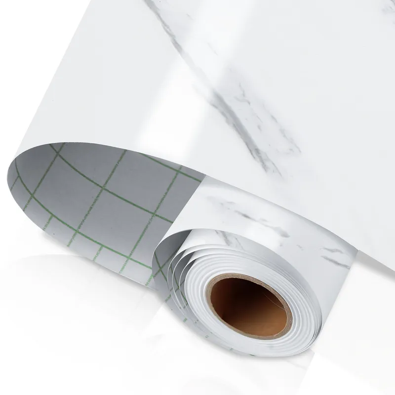 Papier Peint Adhésif en Aluminium pour Cuisine Anti-Chaleur, Anti-Huile Motif Marbré - ورق ولاصق ألومنيوم حراري مقاوم للحرارة والزيوت للمطابخ - الصورة 10