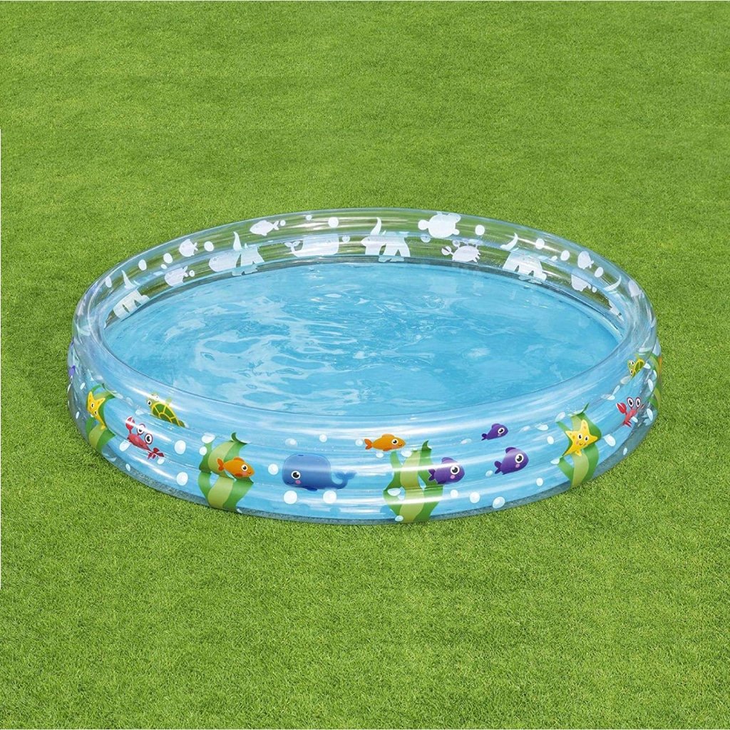 ⁦Piscine Gonflable Ronde Transparente Pour Enfants 183 x 33cm Bestway #51005⁩ - الصورة ⁦3⁩