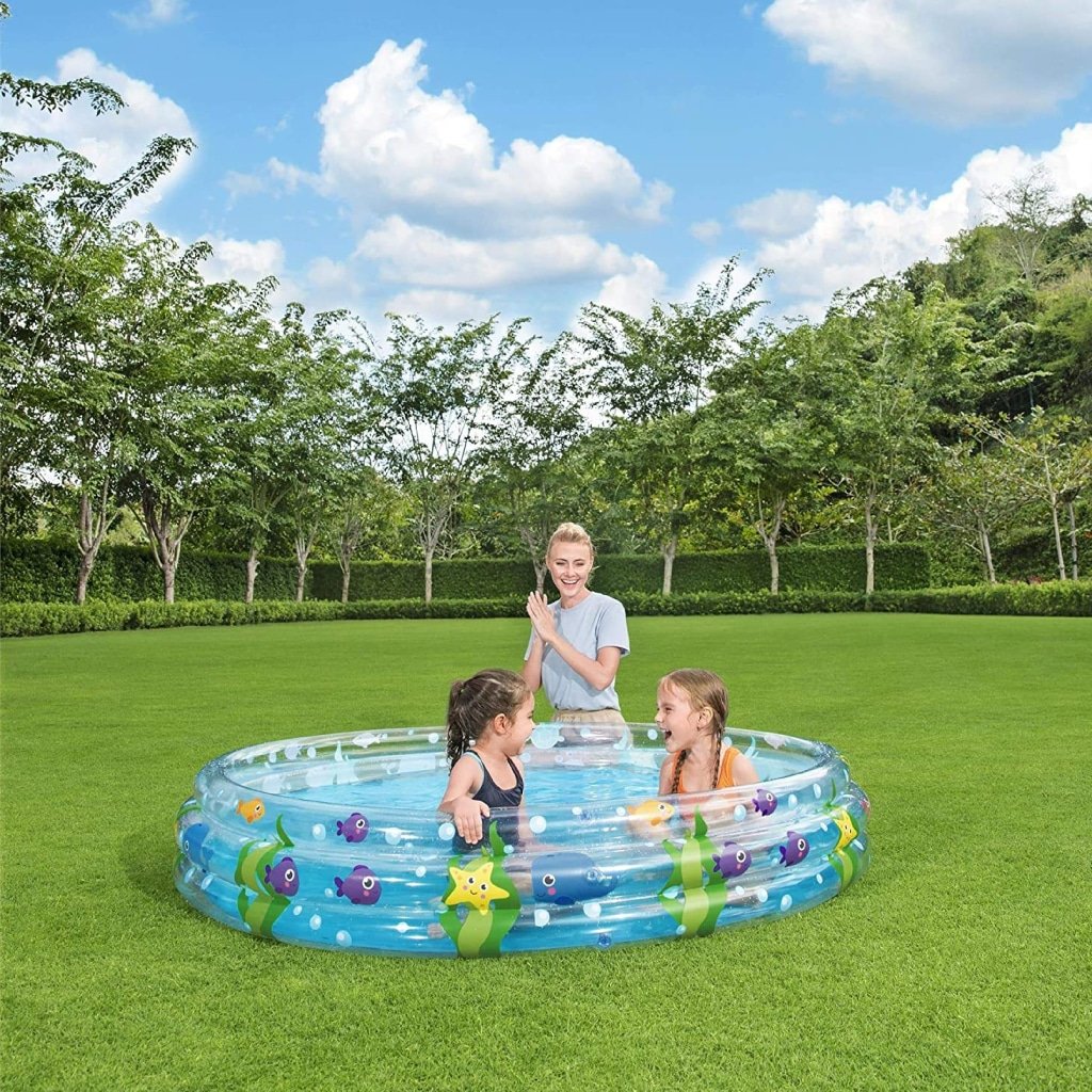 ⁦Piscine Gonflable Ronde Transparente Pour Enfants 183 x 33cm Bestway #51005⁩ - الصورة ⁦4⁩