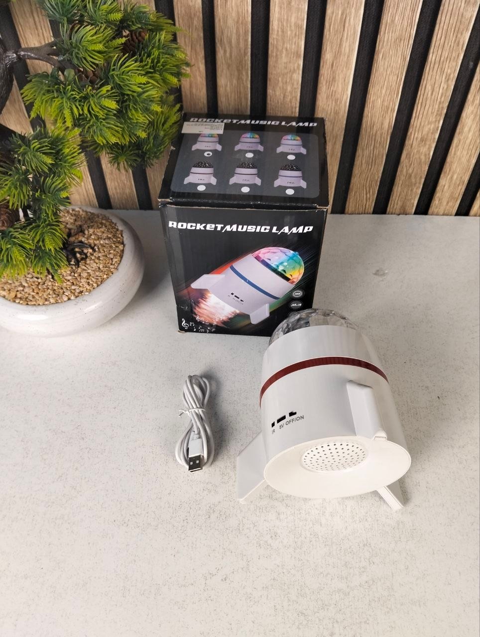 ⁦Projecteur Étoile et Vagues LED 2en1 avec Haut-Parleur Intégré et Télécommande - جهاز العرض الضوئي ليد ليزر ذكي ومكبر الصوتي⁩ - الصورة ⁦4⁩