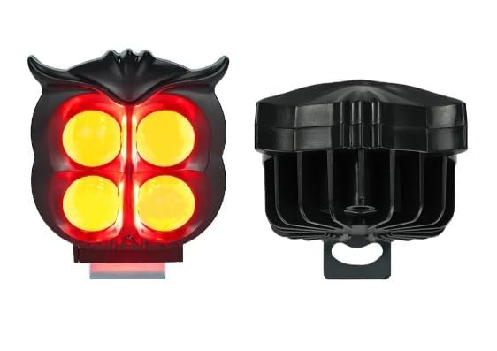⁦Projecteur Antibrouillard LED Forme Chouette 40W - Éclairage Jaune/Blanc ET Devil Eye Rouge - مصابيح ضباب ليد بتصميم عين البومة⁩ - الصورة ⁦13⁩