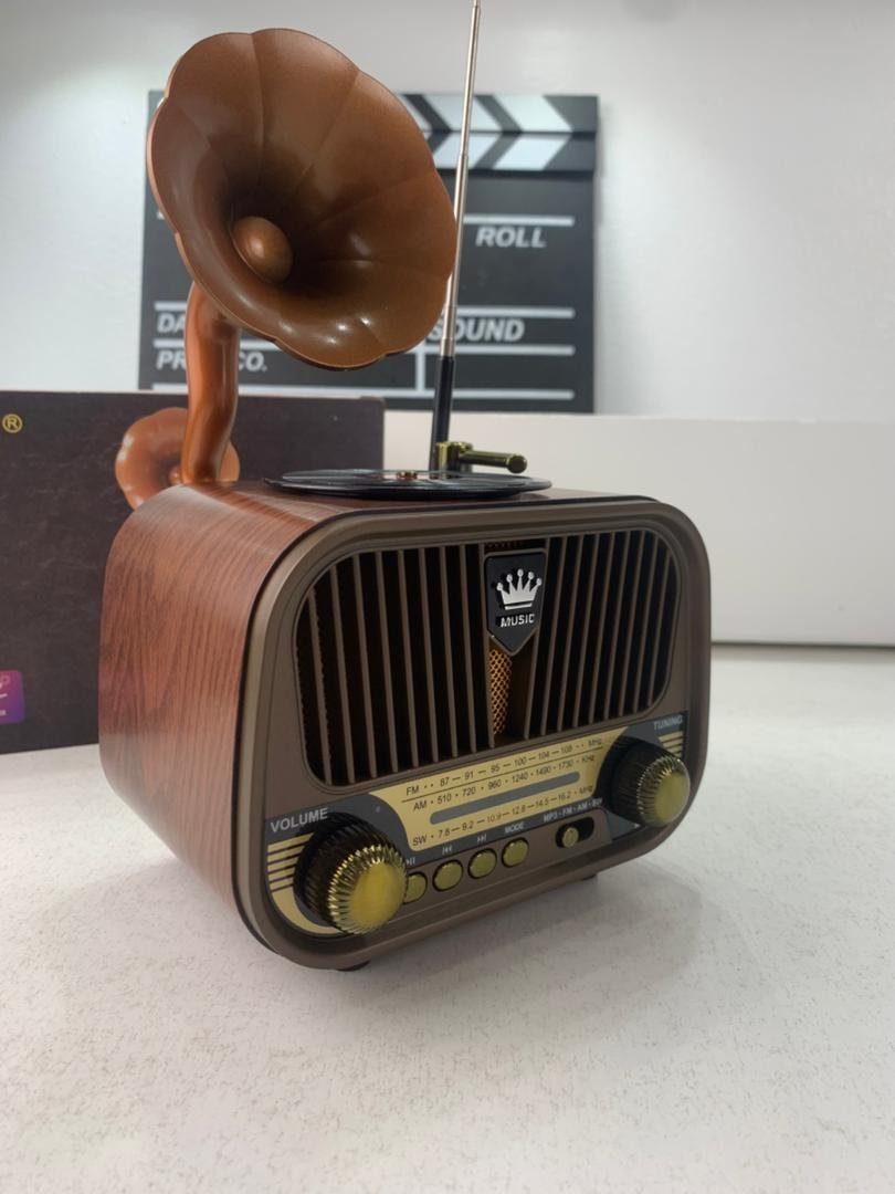 Radio rétro sans fil Bluetooth FM AM SW avec USB TF MD-1319BT – مكبر صوت بلوتوث على شكل راديو - الصورة 3
