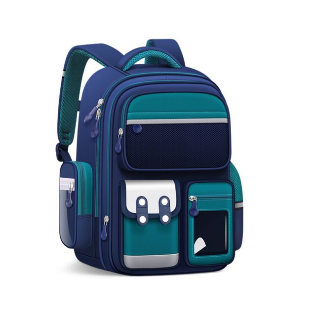 Sac à Dos Enfant pour École primaire de Haute Qualité Bleu et Vert – حقيبة ظهر مدرسية للأطفال أزرق وأخضر