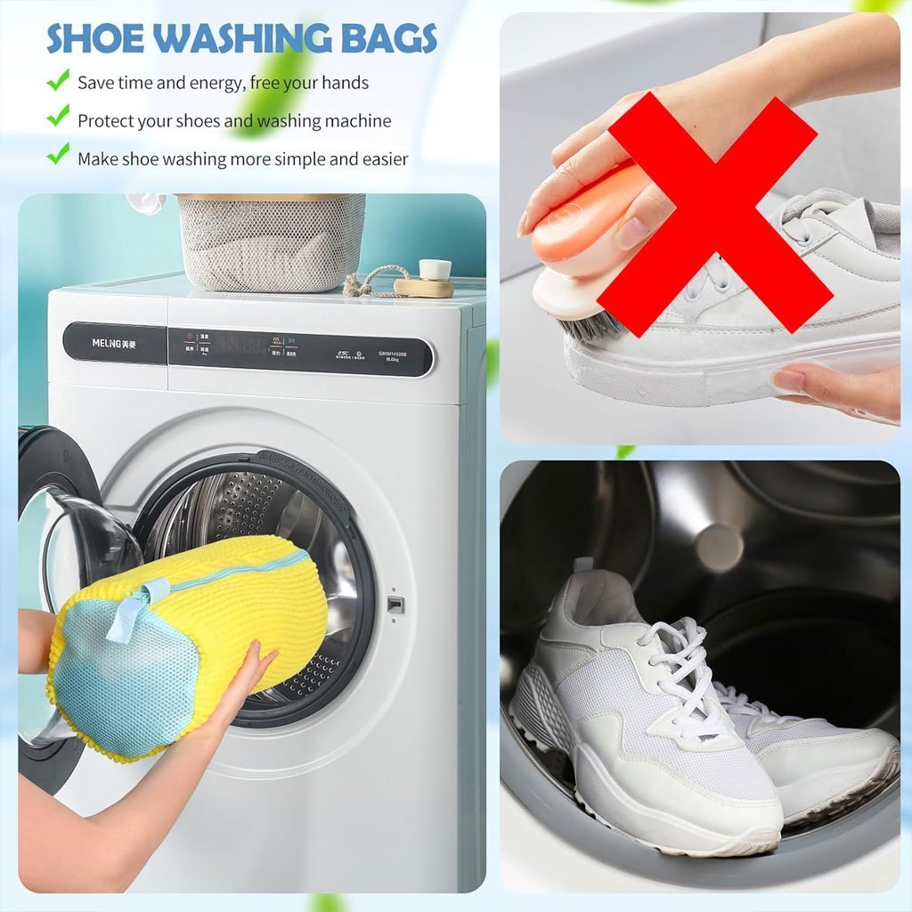 ⁦Sac de lavage chaussures pour machine à laver en microfibre 1Pcs – كيس من ميكروفيبر لغسل الأحذية في الغسالة⁩ - الصورة ⁦11⁩