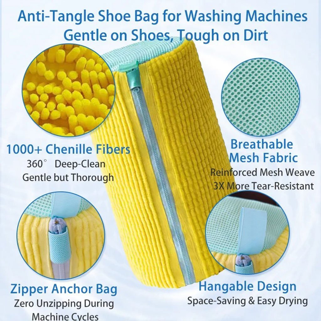 ⁦Sac de lavage chaussures pour machine à laver en microfibre 1Pcs – كيس من ميكروفيبر لغسل الأحذية في الغسالة⁩ - الصورة ⁦8⁩