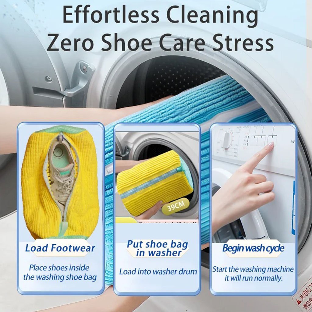 ⁦Sac de lavage chaussures pour machine à laver en microfibre 1Pcs – كيس من ميكروفيبر لغسل الأحذية في الغسالة⁩ - الصورة ⁦9⁩