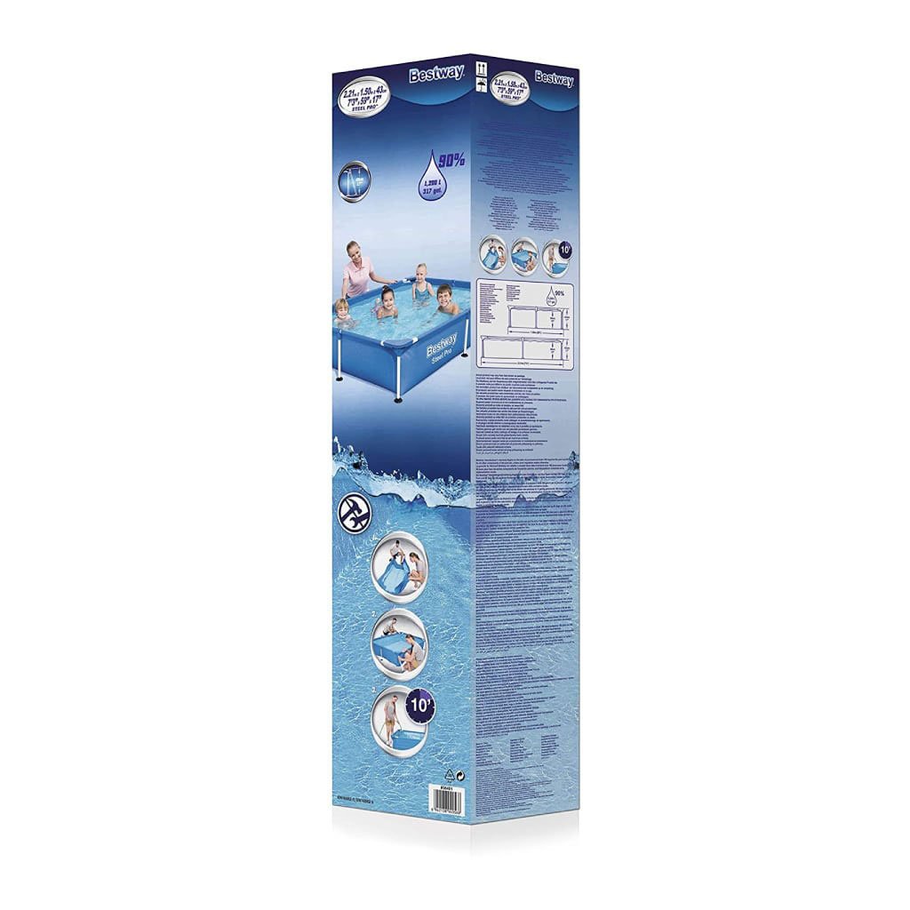 ⁦Steel Pro™ Piscine Rectangulaire 221 x 150 x 43cm Bestway 56401⁩ - الصورة ⁦2⁩